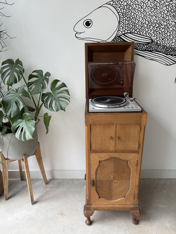 Image 1 of Antique Gramophone Cabinet Solid Wood