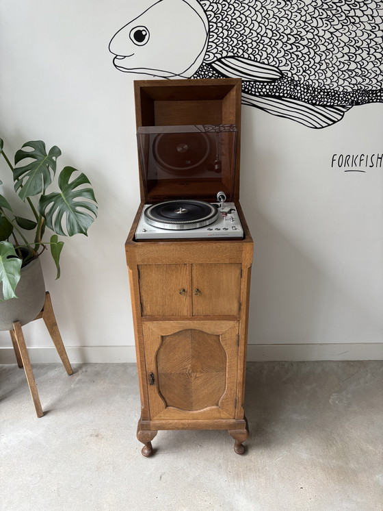 Image 1 of Antique Gramophone Cabinet Solid Wood