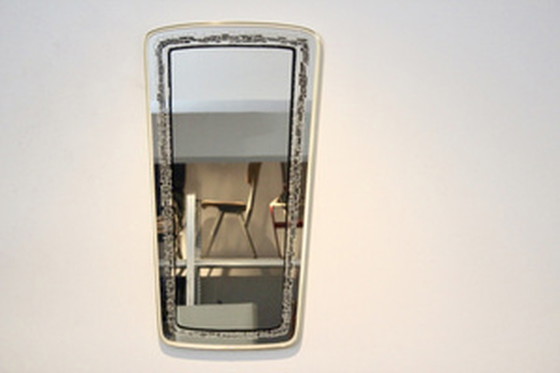 Image 1 of Mid-Century Brass-Framed Mirror from France