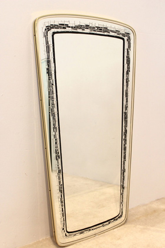 Image 1 of Mid-Century Brass-Framed Mirror from France