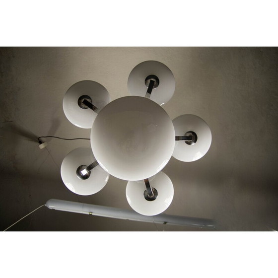 Image 1 of Lampadario in vetro d'epoca, Cecoslovacchia 1930