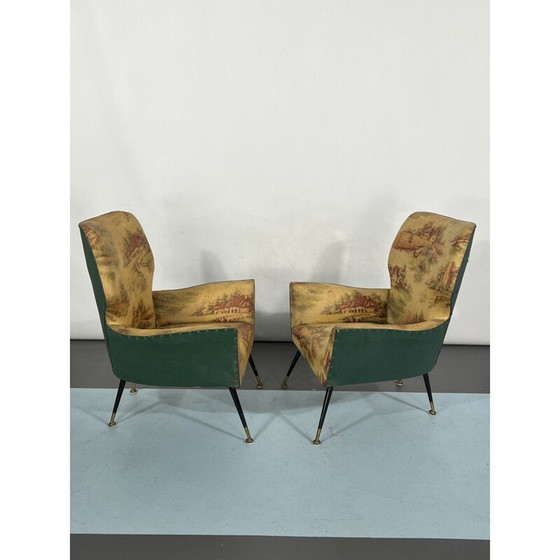 Image 1 of Coppia di poltrone italiane di metà secolo, anni '50