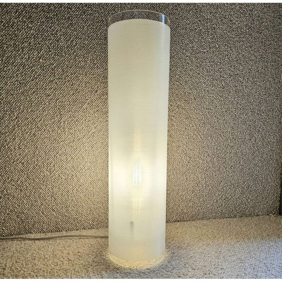 Image 1 of Vintage model 3856 cylindrical lamp in transparent glass tube by Alberto Zecchini for Fontana Arte, 1990