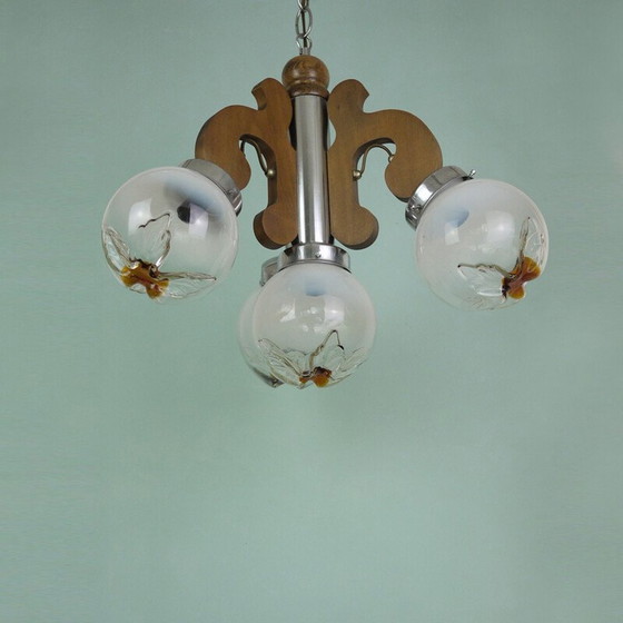 Image 1 of Lampadario in vetro vintage, Italia, anni '70