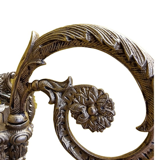 Image 1 of Vintage Brass Wall Candlestick Early 20th Century