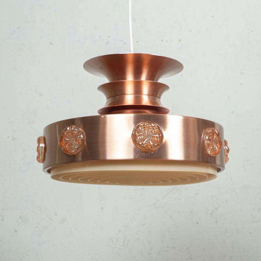 Bohemian Scandinavian pendant lamp, space age Swedish pendant