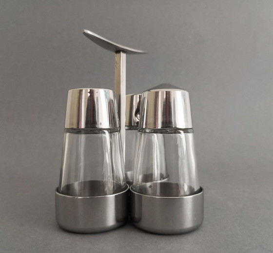 Image 1 of Menage di spezie sale e pepe modernista Art-Deco di Gio Ponti per Krupp Austria anni &#39;50