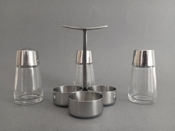 Image 1 of Menage di spezie sale e pepe modernista Art-Deco di Gio Ponti per Krupp Austria anni &#39;50