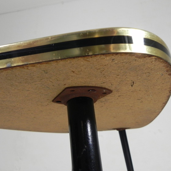 Image 1 of Vintage Coffee Table With Glass Top And Angled Legs