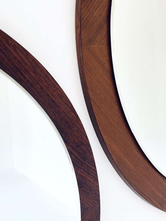 Image 1 of 2x Danish teak mirror