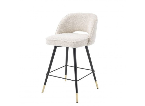 Image 1 of 2x Eichholtz tabouret de bar Cliff bouclé