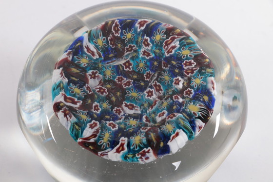 Image 1 of Mille Fleur Murano paper weight with beautiful flowers