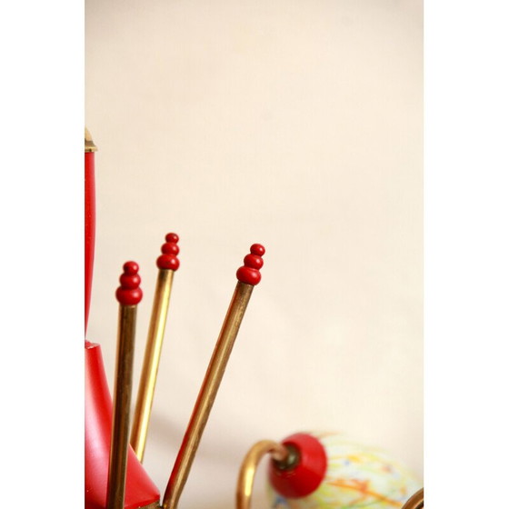 Image 1 of Lámpara colgante vintage Coriandolo de cristal de Murano coloreado, Italia, 1950