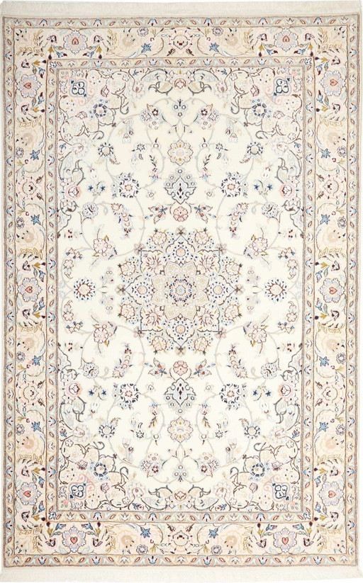 Elegant Nain Persian Carpet Hand-knotted -9 Lah- Size. 255 X 165 Cm - No.416225-0