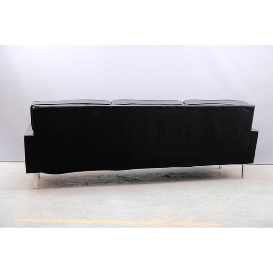 Image 1 of Vintage 3-seater metal and leather sofa by George Nelson for Herman Miller, 1960