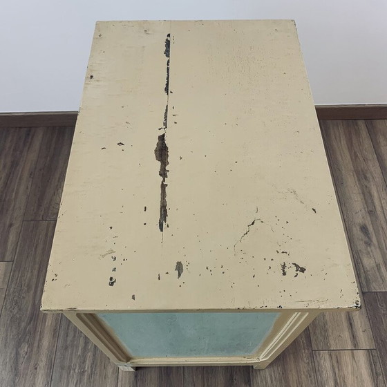 Image 1 of Vintage cream wood storage cabinet