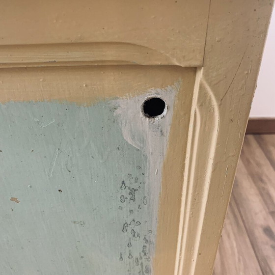 Image 1 of Vintage cream wood storage cabinet