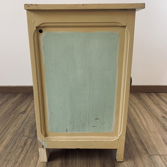 Image 1 of Vintage cream wood storage cabinet