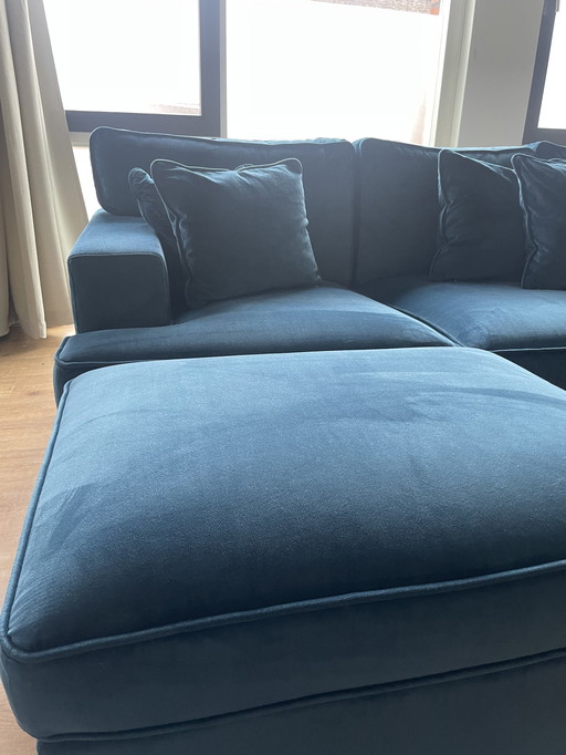 Velvet Blue Velvet Sofa