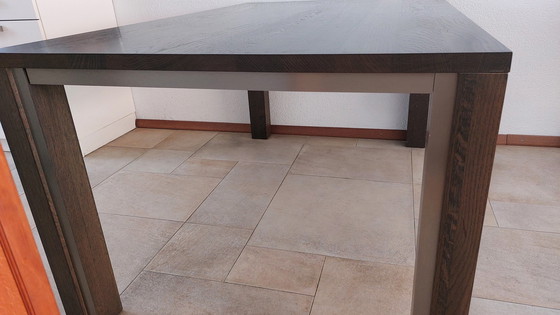 Image 1 of Bert Plantagie Table de salle à manger en chêne gris fumé