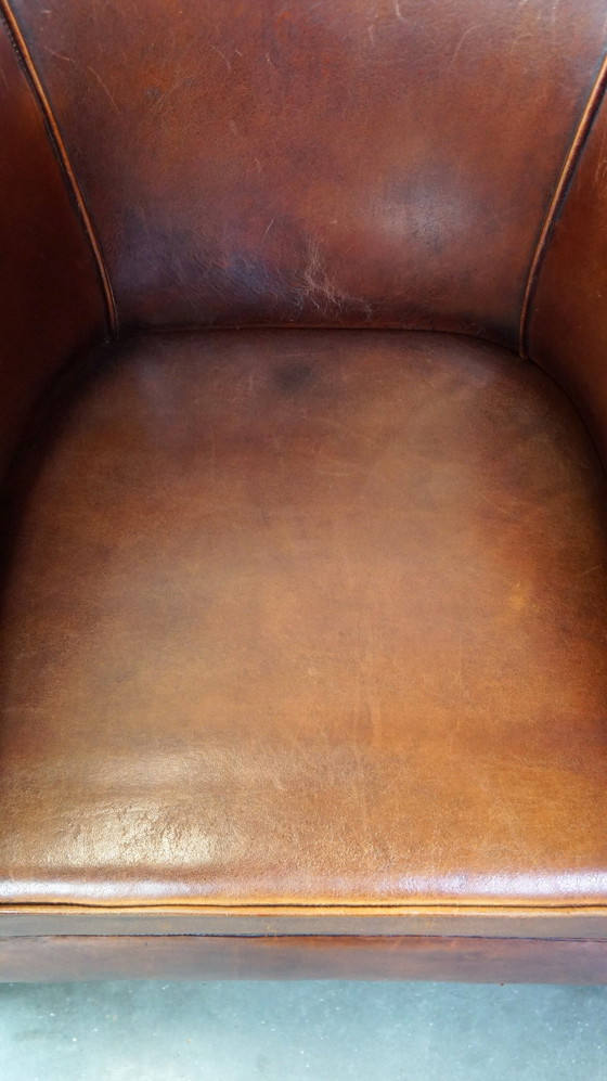 Image 1 of 2 x Fauteuil club en peau de mouton