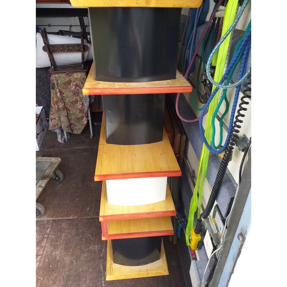 Image 1 of Vintage bookcase with embossed aluminum sliding doors by Perriand Charlotte