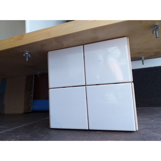 Image 1 of Vintage bookcase with embossed aluminum sliding doors by Perriand Charlotte
