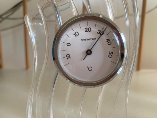 Leerdam Clock, Thermometer And Humidity