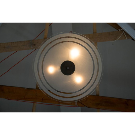 Image 1 of Vintage Bauhaus chrome and aluminum chandelier, 1930