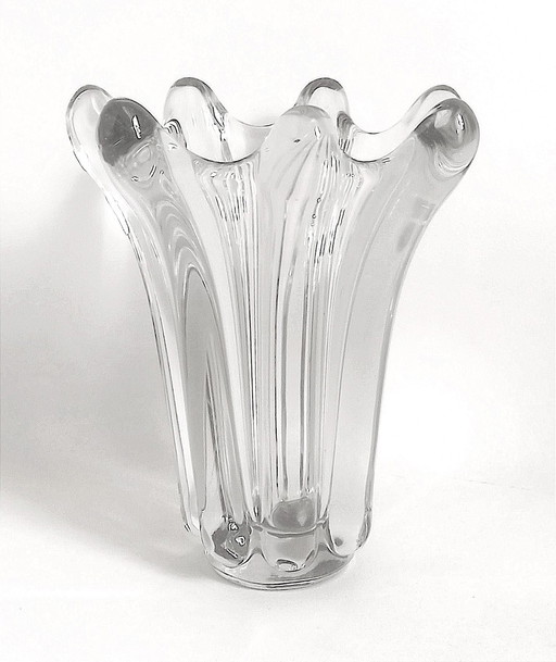 Crystal Vase 60's Height 27 Cm