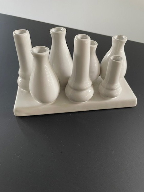 Image 1 of Modern Multi-Vase White Ceramic