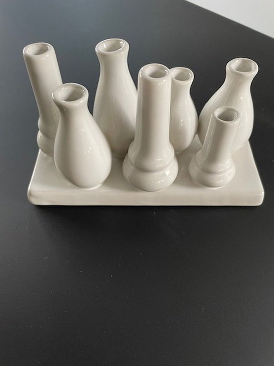 Image 1 of Modern Multi-Vase White Ceramic