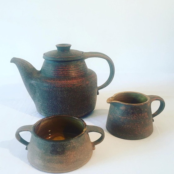 Image 1 of Servizio da tè in ceramica vintage di Nil Kahler, Danimarca