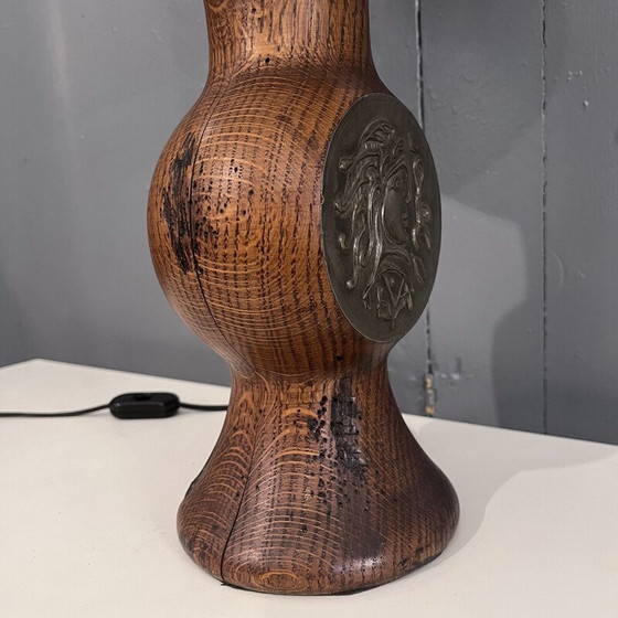 Image 1 of Lampada vintage in legno massello, 1950