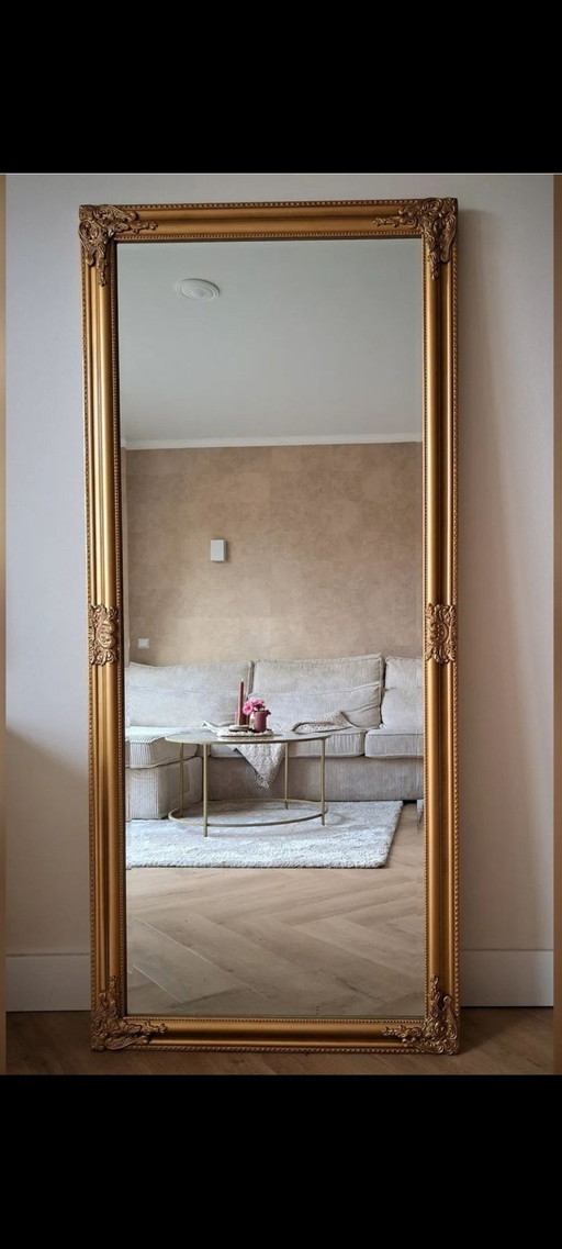 Large Gold Bronze Antique Look Mirror