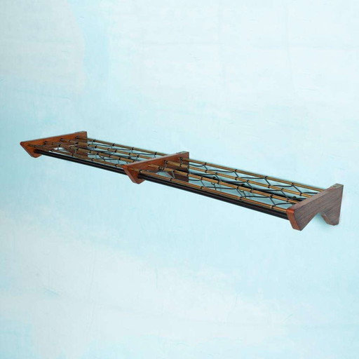 Appendiabiti vintage in teak anni '60, appendiabiti svedese anni '60