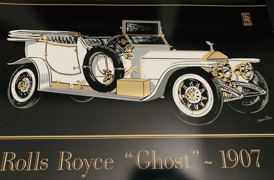 Image 1 of Artist: Hamilton Title: Rolly Royce "Ghost" 1907. Screenprint.