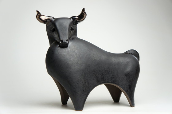 Image 1 of Large Ceramic Bull Sculpture Urszula Despet