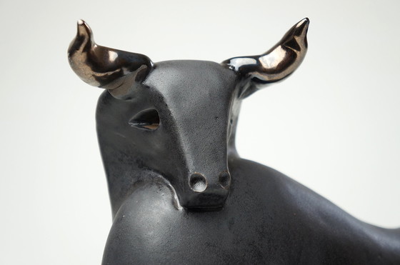 Image 1 of Large Ceramic Bull Sculpture Urszula Despet