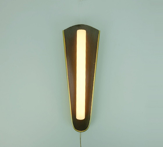 Image 1 of Erco vintage sconce metal and glass