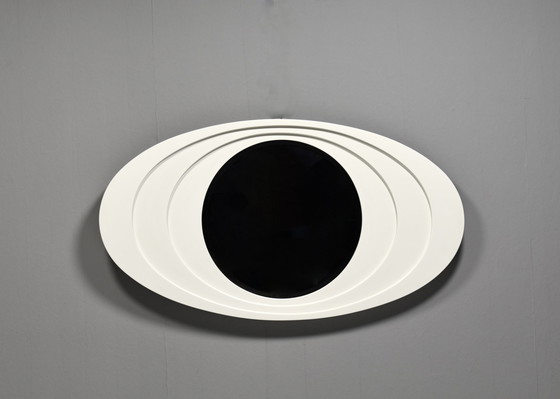 Image 1 of Italian mid-century Space Age oval mirror – Italy, circa 1970