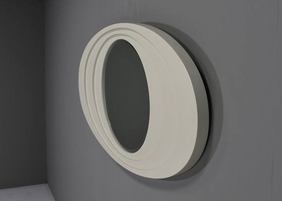 Image 1 of Italian mid-century Space Age oval mirror – Italy, circa 1970