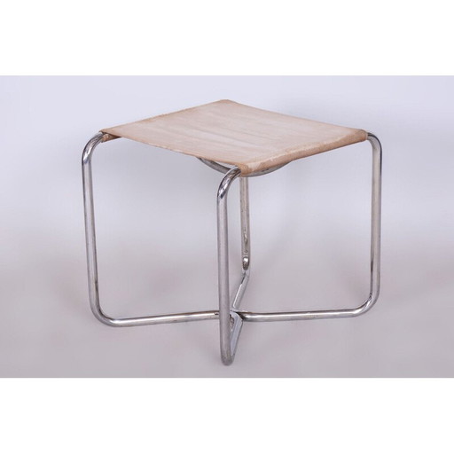 Vintage Bauhaus stool in chrome steel for Mücke Melder, Czechoslovakia 1930
