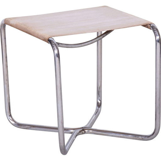 Vintage Bauhaus stool in chrome steel for Mücke Melder, Czechoslovakia 1930