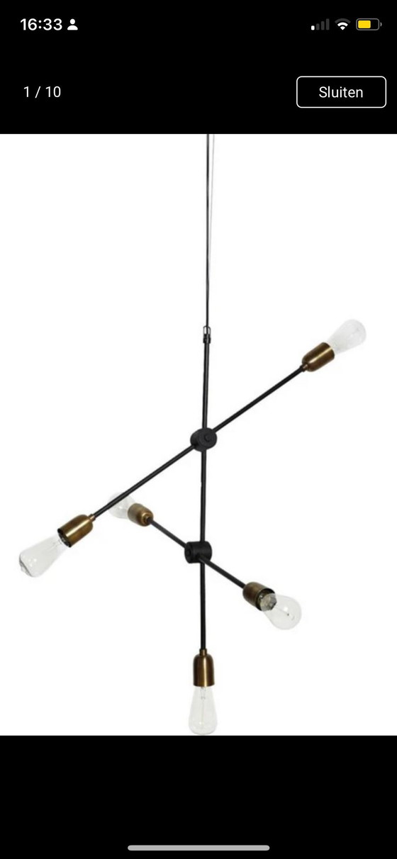 Image 1 of Lámpara House Doctor "Molecular" - Metal negro/latón