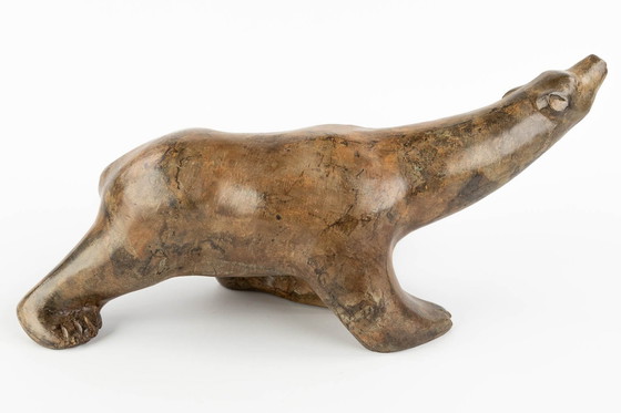 Image 1 of Oso polar de bronce de Pierre Chenet