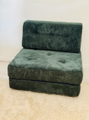 Vintage rib armchair fold-out sleeper chair