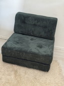 Vintage rib armchair fold-out sleeper chair