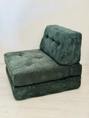 Vintage rib armchair fold-out sleeper chair