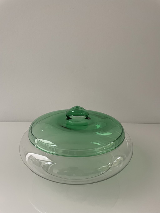 Jar Glass With Green Lid